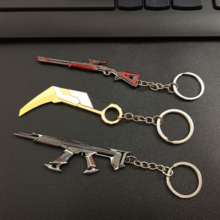 瓦罗兰特迷你钥匙扣 黑波塑水宗 莽侠显卡狙击金属模型玩具小挂件