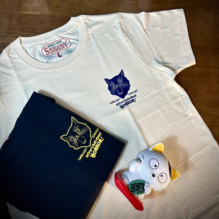 T恤圆领 休闲复古猫咪印花210g纯棉正肩男女短袖 SAILOR JOHNNY美式