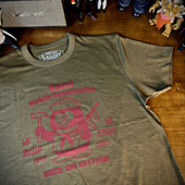 复古210g竹节棉三本针海军企鹅印花短袖 SAILOR JOHNNY美式 T恤男女