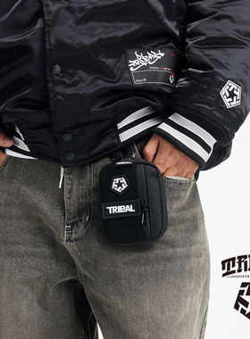 TRIBAL美式嘻哈挂包男街舞滑板涂鸦风高街机能小包复古vibe风腰包