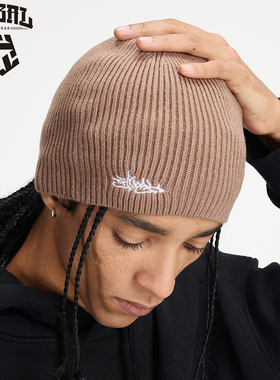 TRIBAL经典刺绣logo美式嘻哈街舞涂鸦街头潮针织秋冬保暖毛线冷帽
