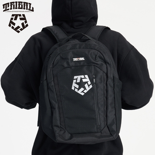 TRIBAL潮牌双肩包街舞滑板美式嘻哈涂鸦风背包街头大容量学生书包