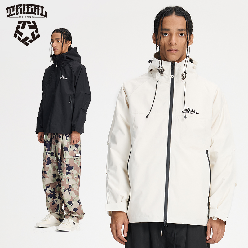 TRIBAL美式嘻哈街舞涂鸦风衣