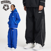 TRIBAL美式 嘻哈街头涂鸦刺绣logo街舞风复古宽松hiphop四边休闲裤