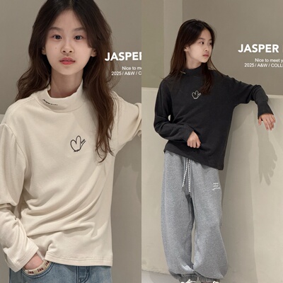 波拉bora韩国童装儿童半高领打底