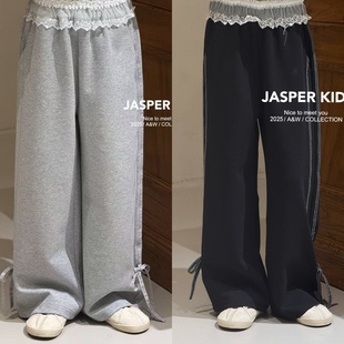 波拉bora韩国童装Jasper男女童运动裤韩版休闲裤2025秋儿童直筒裤