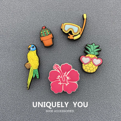 新款Crocs鞋花正品洞洞鞋配饰 卡洛驰趣味智必星配件热带度假系列