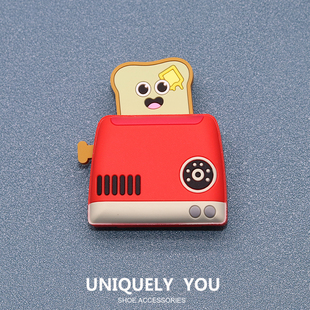 洞洞鞋配饰 新款Crocs鞋花卡骆驰鞋上装饰配件可爱卡通立体吐司机