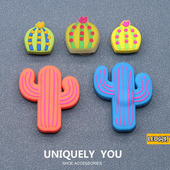 洞洞鞋 饰配件LED配件仙人掌鞋 配饰鞋 新款 花适配crocs鞋 装 扣鞋 花