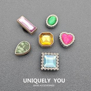 新款Crocs鞋花洞洞鞋配饰金属质感DIY鞋饰品鞋扣卡配件骆驰智必星