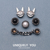 洞洞鞋 配饰鞋 花扣适配crocs鞋 檀健次同款 装 饰配件DIY金属链条酷猫