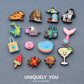 花配饰Crocs鞋 饰可爱卡通趣味DIY鞋 花 上装 饰 卡骆驰配件鞋 洞洞鞋