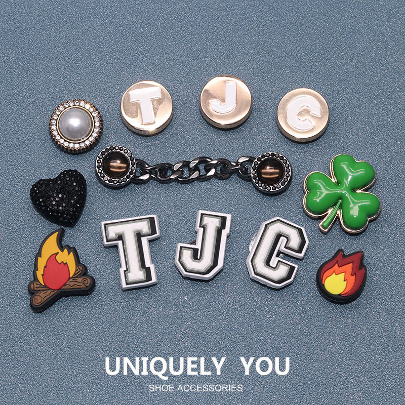 檀健次同款洞洞鞋扣配饰鞋花diy质感装饰鞋配件卡扣TJC小炭火