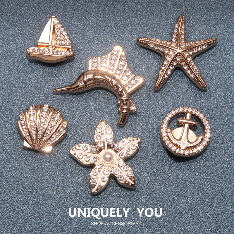 洞洞鞋配饰鞋花鞋扣 适配Crocs鞋装饰质感立体复古金属海洋生物,服饰配件/皮带/帽子/围巾,鞋扣,淘宝优惠券,粉丝福利购,淘宝优惠卷