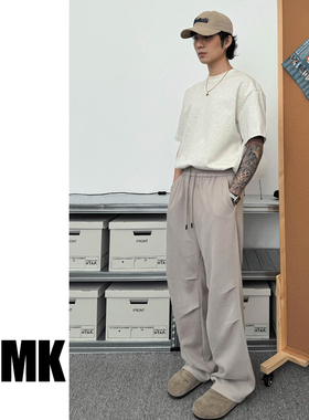 425G重磅t恤女潮牌高街纯棉美式半袖侃爷男士纯色宽松圆领短袖男