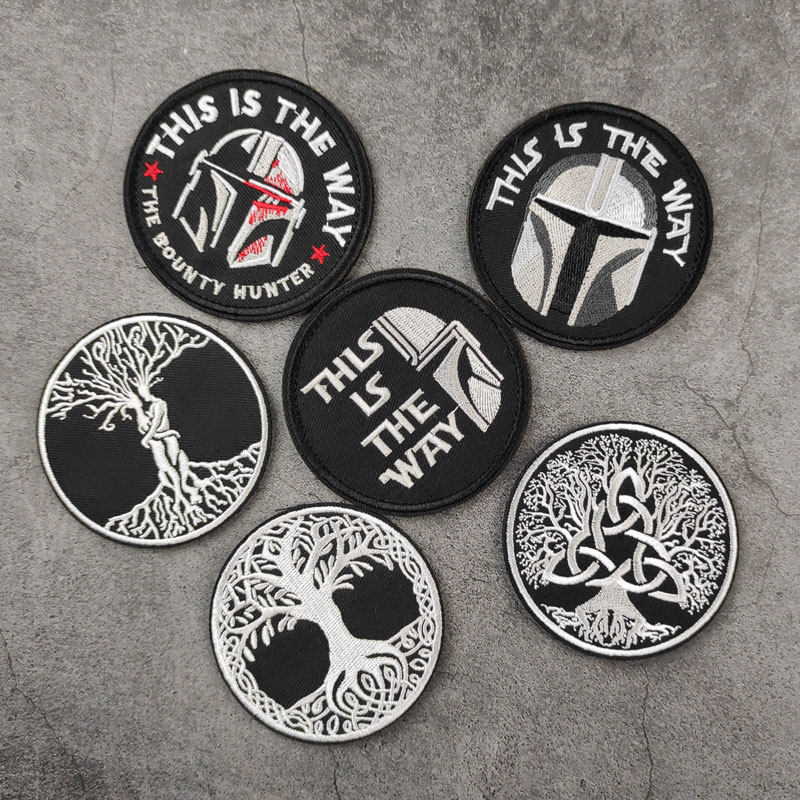 圆形刺绣魔术贴章个性图案衣服装饰臂章补丁布贴背包贴战术徽章,运动包/户外包/配件,贴章/魔术贴章,淘宝优惠券,粉丝福利购,淘宝优惠卷