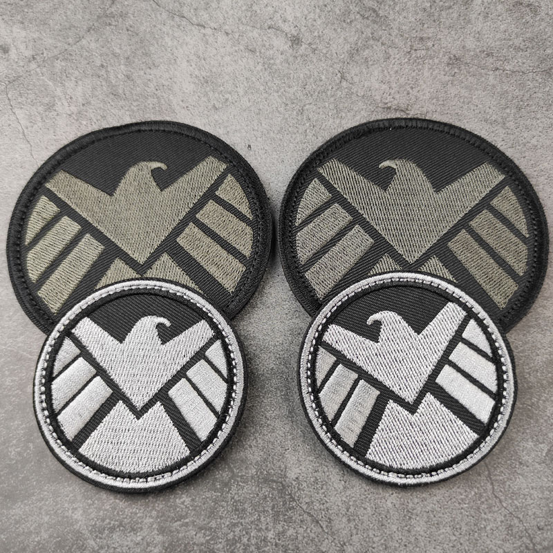神盾局特工标志刺绣魔术贴章老鹰图案战术士气章冲锋衣臂章背包贴