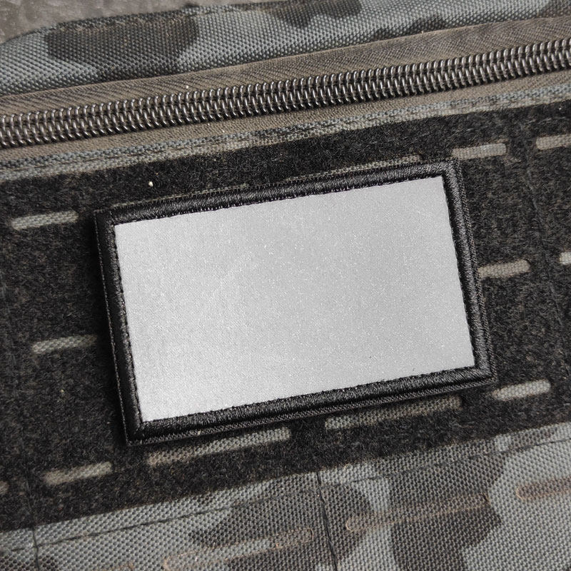 白板反光士气章贴 空白徽章 可写字 战术头盔徽章 醒目高亮标识贴