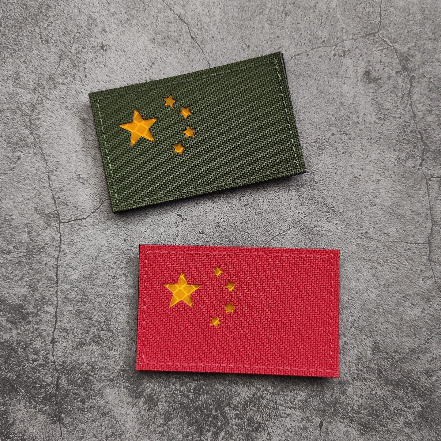 反光中国国旗魔术贴章胸标五星红旗臂章背包贴章冲锋衣士气徽章