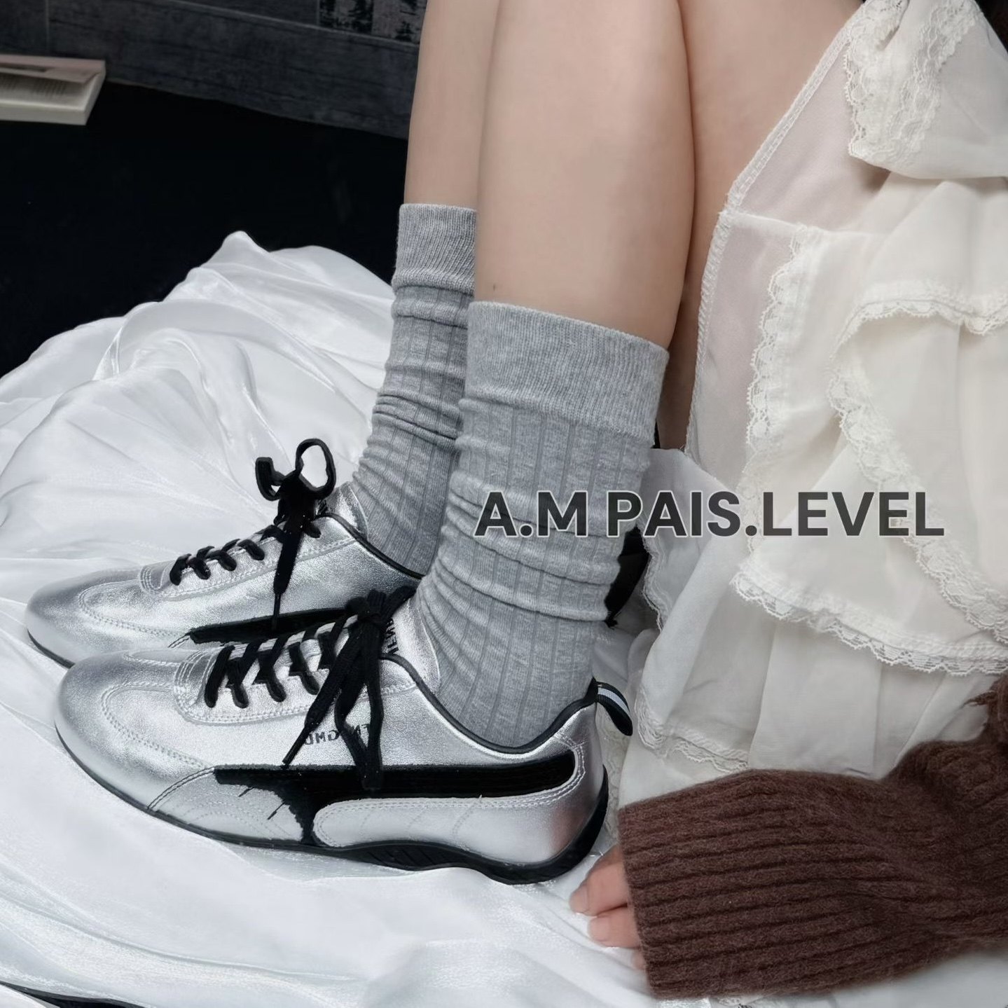 欧州站真皮软底德训鞋女2026春季系带透气轻便百搭运动休闲阿甘鞋,女鞋,时尚休闲鞋,淘宝优惠券,粉丝福利购,淘宝优惠卷