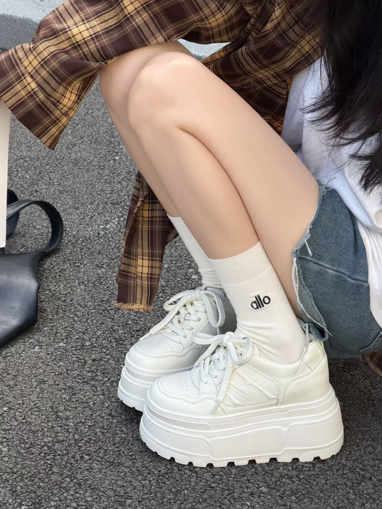 11公分厚底松糕小白鞋女2026新款春季小个子内增高休闲运动鞋板鞋,女鞋,时尚休闲鞋,淘宝优惠券,粉丝福利购,淘宝优惠卷