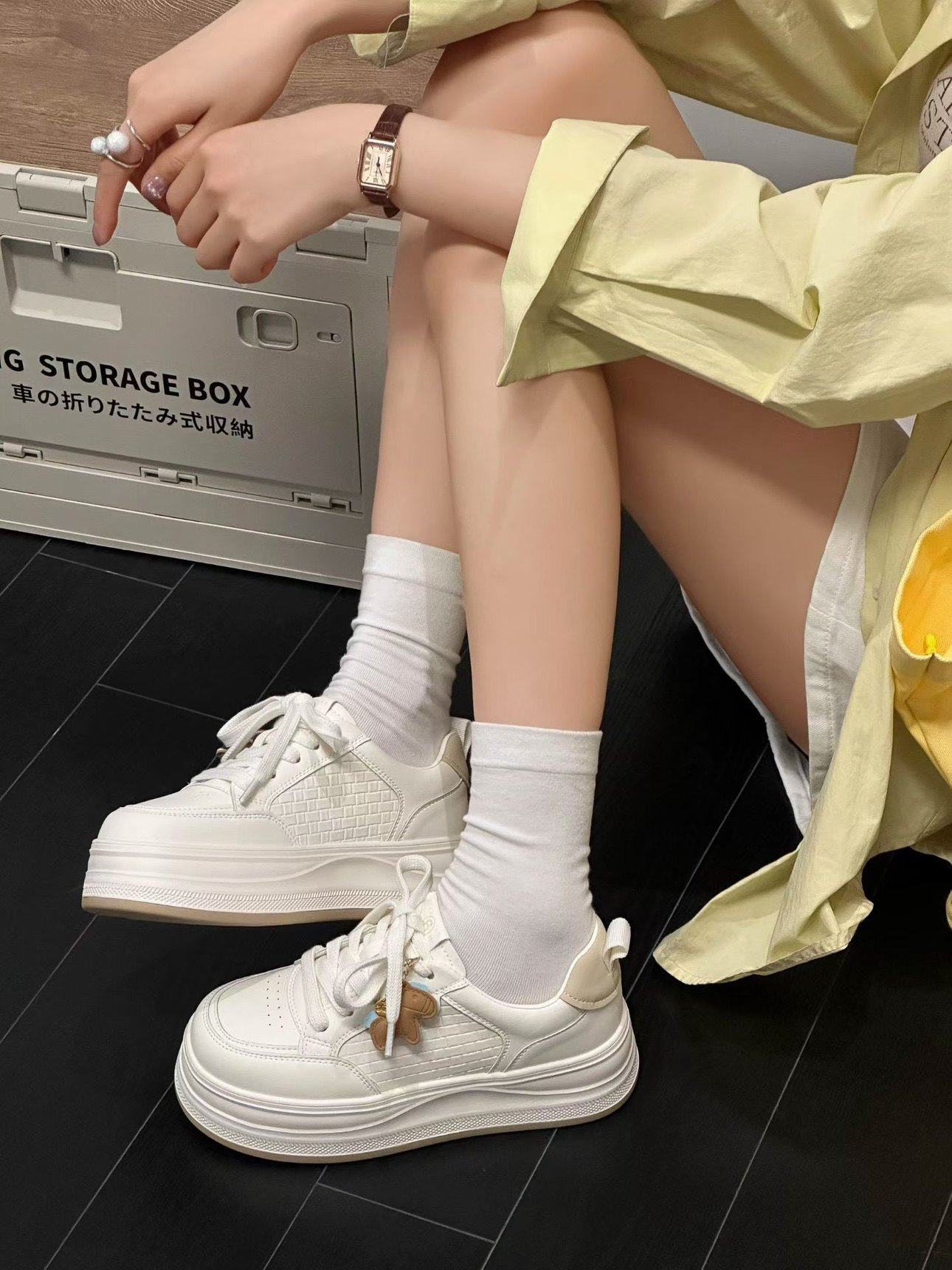 欧洲站厚底板鞋女2026年春季新款休闲百搭拼色显高软底马年小白鞋,女鞋,时尚休闲鞋,淘宝优惠券,粉丝福利购,淘宝优惠卷