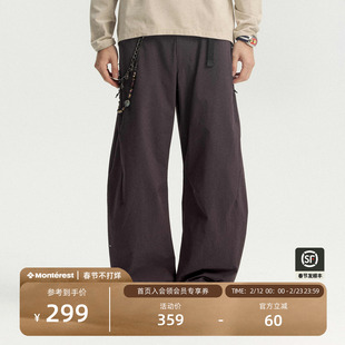 瞬时山野Monterest马年限定户外防泼水基础宽松弯刀软壳裤休闲裤