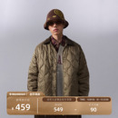 瞬时山野Monterest复古休闲宽松廓形翻领绗缝教练夹克棉衣外套男