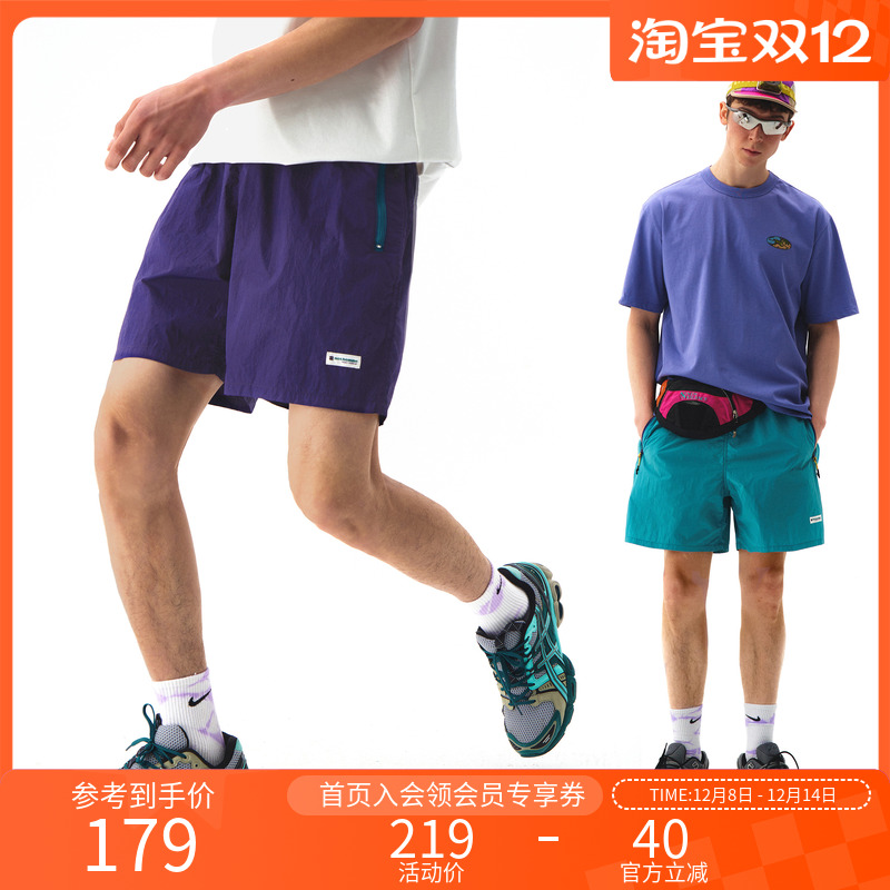 NOTHOMME户外撞色拉链沙滩短裤男