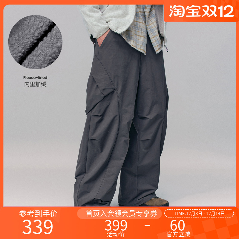 Monterest轻量加绒工装伞兵裤