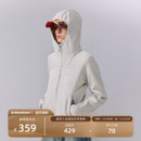 瞬时山野Monterest户外5A抗菌刺绣logo连帽粗针加绒抓绒开衫 卫衣