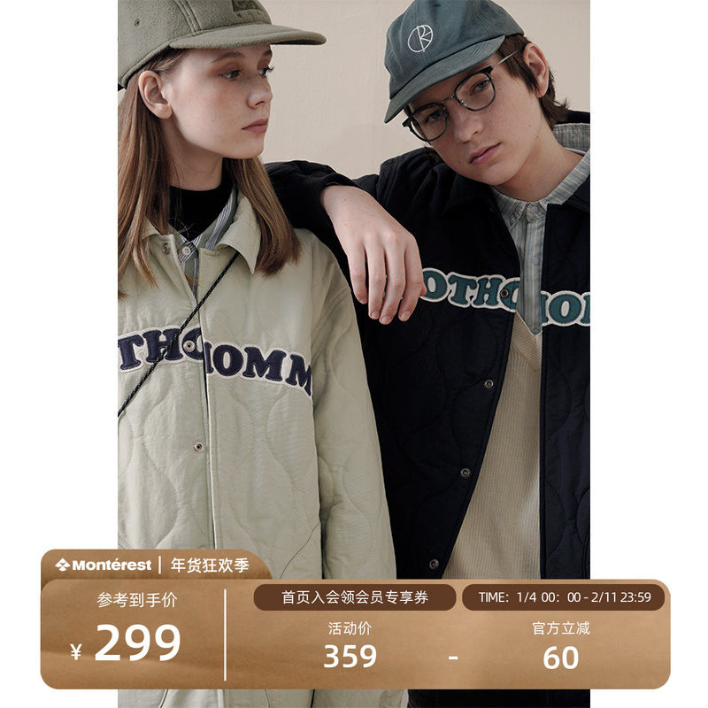 NOTHOMME 斜纹棉布 潮牌秋冬学院风棉衣情侣宽松外套棉服男,男装,棉衣,淘宝优惠券,粉丝福利购,淘宝优惠卷