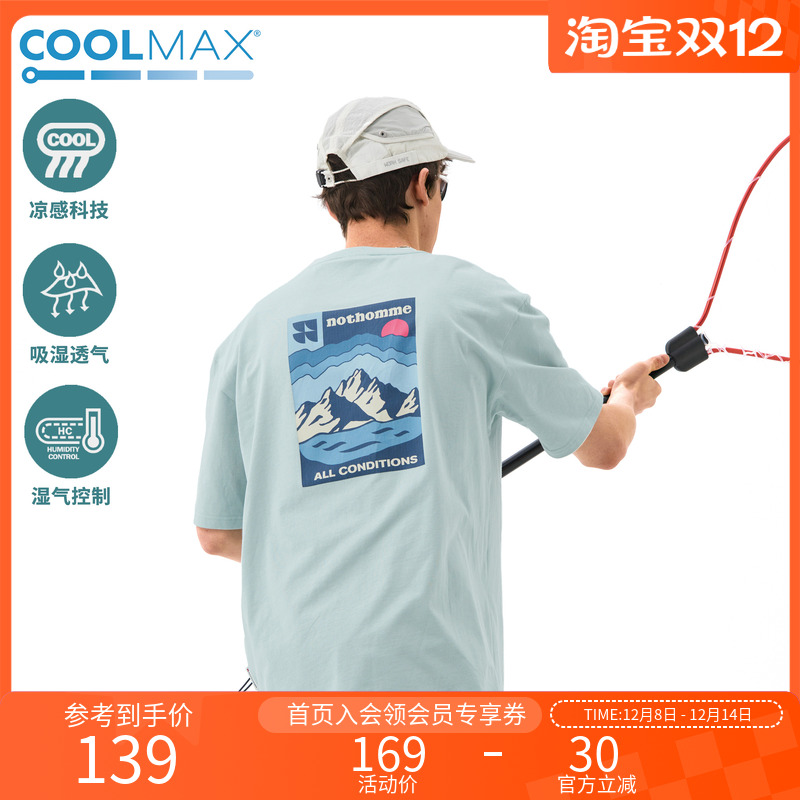 NOTHOMME凉感吸湿印花短袖T恤
