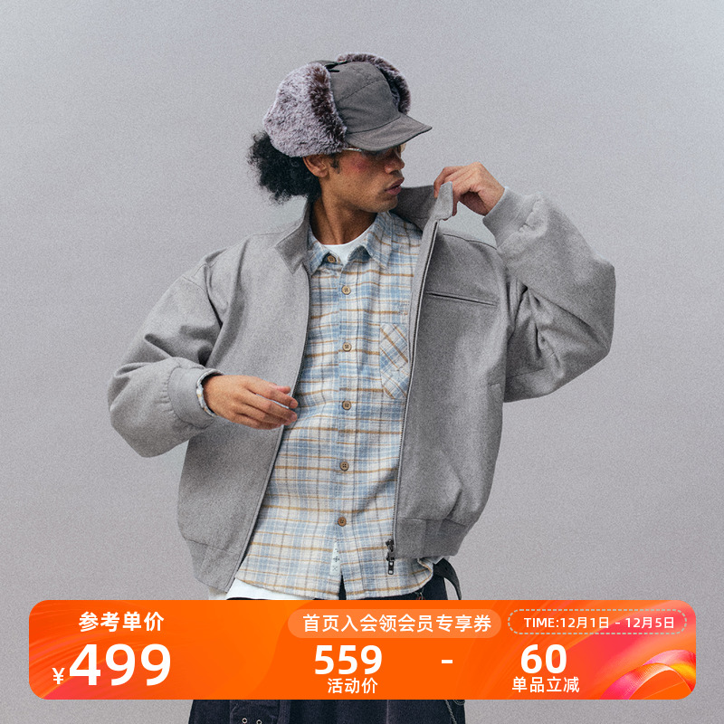 Monterest呢料立领哈林顿夹克