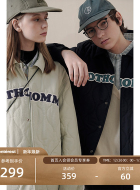 NOTHOMME 斜纹棉布 潮牌秋冬学院风棉衣情侣宽松外套棉服男