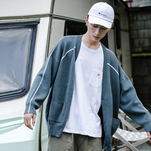 ifashion韩风线衫 NOTHOMME春秋潮开衫 毛衣针织外套宽松男女情侣款