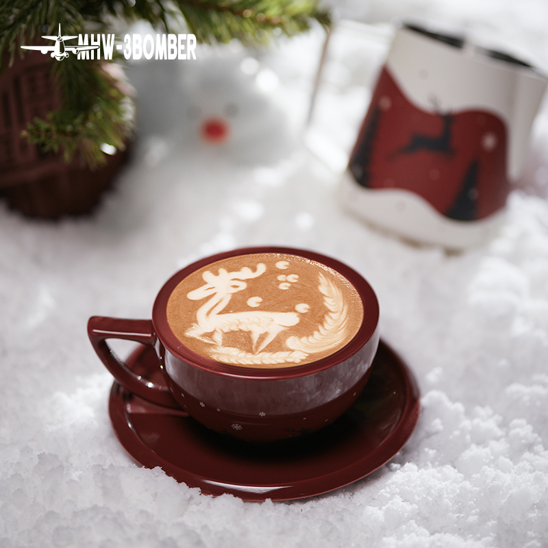 轰炸机拉花缸圣诞礼物限定版