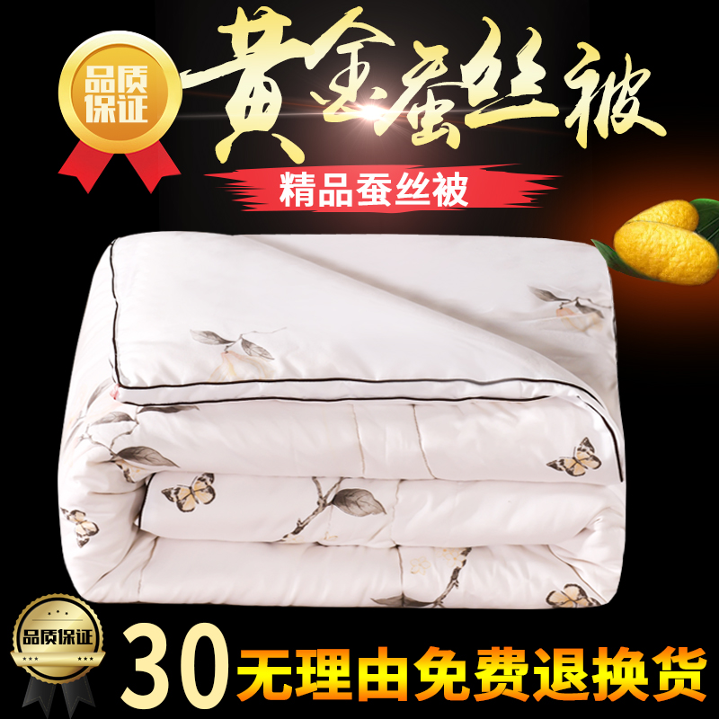 正品蚕丝被桑蚕丝全棉加厚保暖冬被立体被子宿舍单人春秋被芯