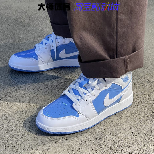 耐克/Nike Air Jordan 1 Mid AJ1白蓝百搭运动篮球鞋FZ3933-114