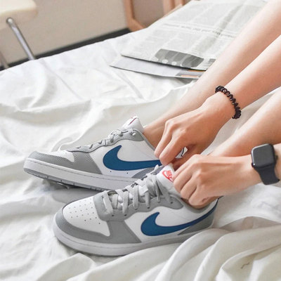 耐克灰白蓝小白鞋低帮板鞋