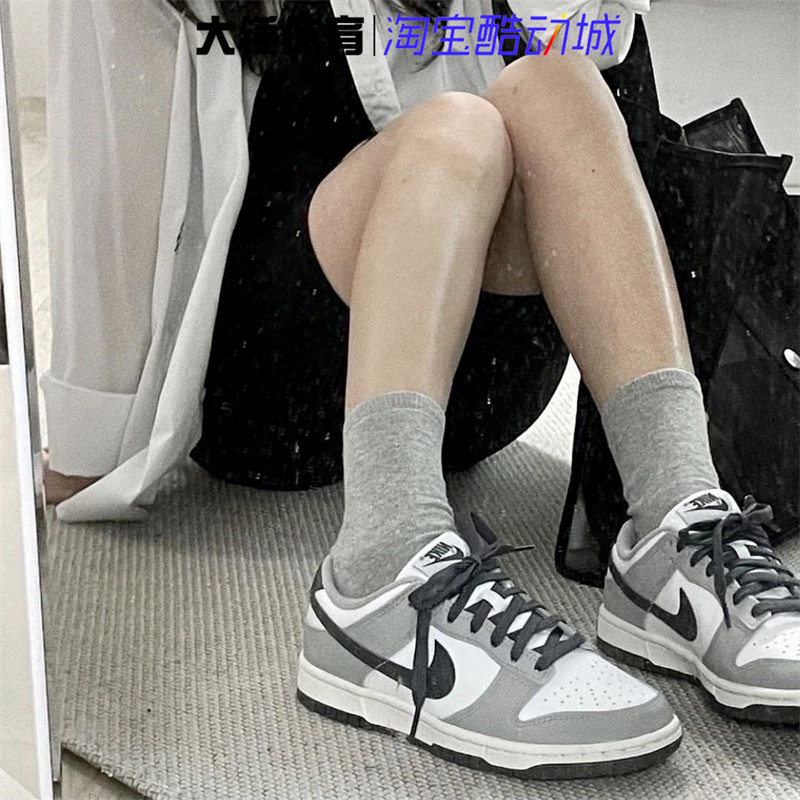 Nike/耐克Dunk Low 白灰 低帮 防滑复古休闲运动板鞋 DD1503-117