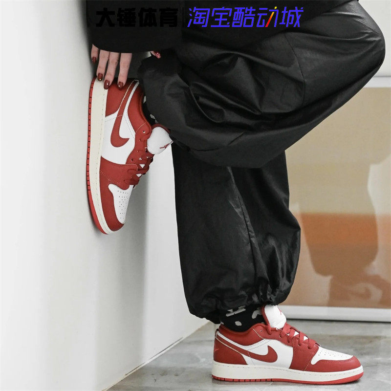 耐克/Nike Air Jordan 1 AJ1 白红 女子复古低帮篮球鞋FJ3465-160