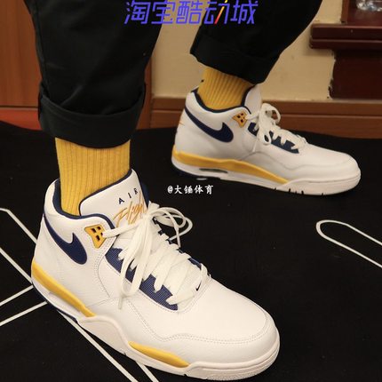 Nike/耐克 Flight Legacy AJ4兄弟紫金湖人气垫篮球鞋 BQ4212-102