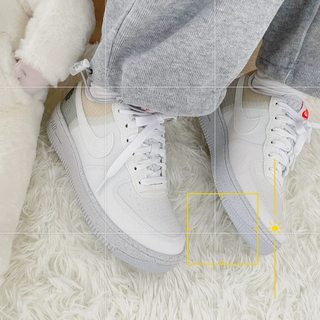 Nike耐克 Air Force 1 AF1白橙运动低帮休闲板鞋女子 DH4339-100