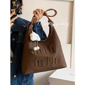 磨砂复古包包女大容量2024新款 秋冬休闲单肩包女士上班通勤托特包