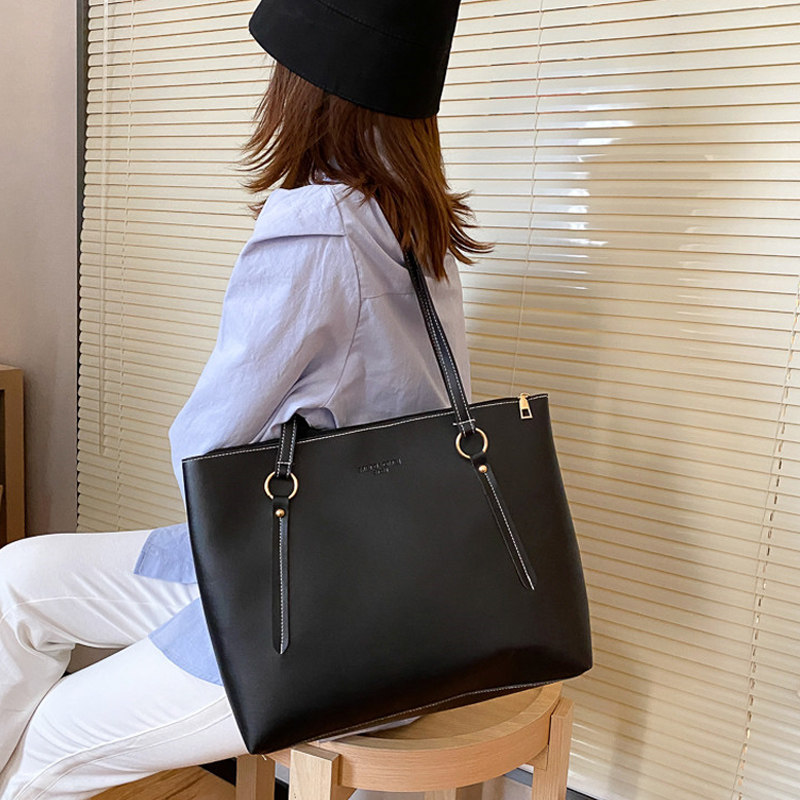 女包2020新款复古手提大包简约单肩女大容量韩版ins购物袋托特包