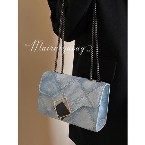 小众质感复古菱格链条百搭小方包