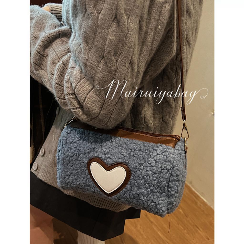 麦瑞雅羊羔毛茸茸水桶波士顿包