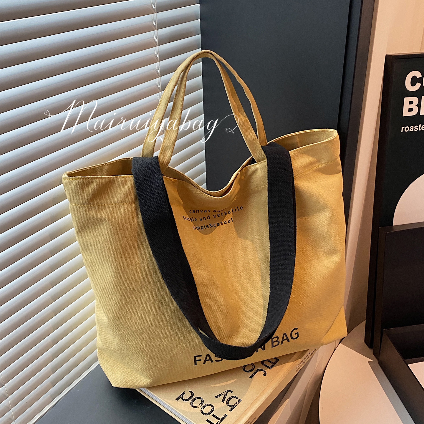 男女款通勤大学生上课帆布托特包