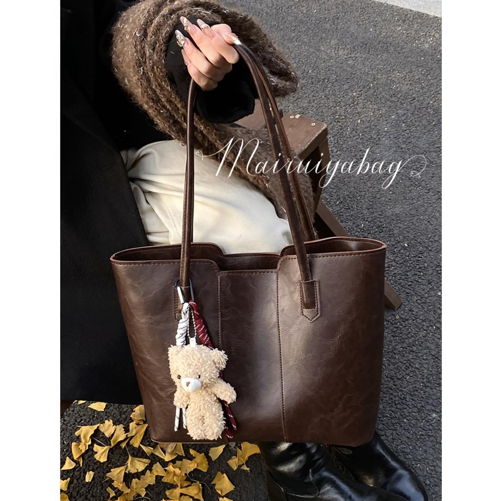 麦瑞雅软皮百搭质感通勤托特包